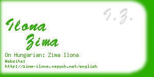 ilona zima business card